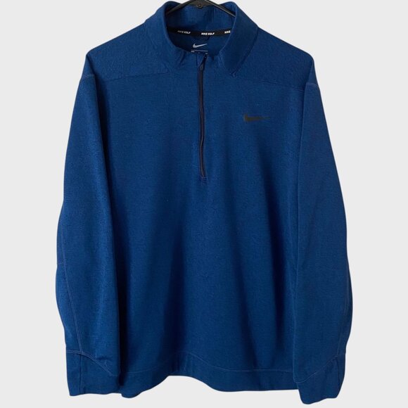 Nike Golf Therma Repel 1/2 Zip L/S Blue Men's Size XL Water-Repellant Sweatshirt - Picture 1 of 13